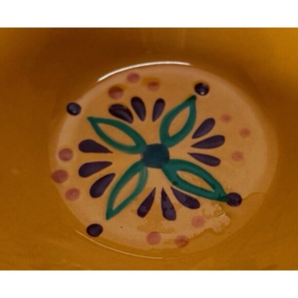 Celebrating Home TUSCAN Orange Yellow Stoneware Footed Soup Cereal Bowls Set 2 - Picture 12 of 16